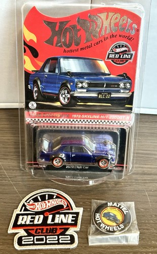 Hot Wheels RLC 1972 Nissan Skyline H/T 2000GT-R 2022 Club Car mit Patch & Button