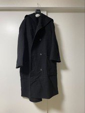 ISSEY MIYAKE MEN Hooded Wool Double Coat Black Size M 1996 FB AIA
