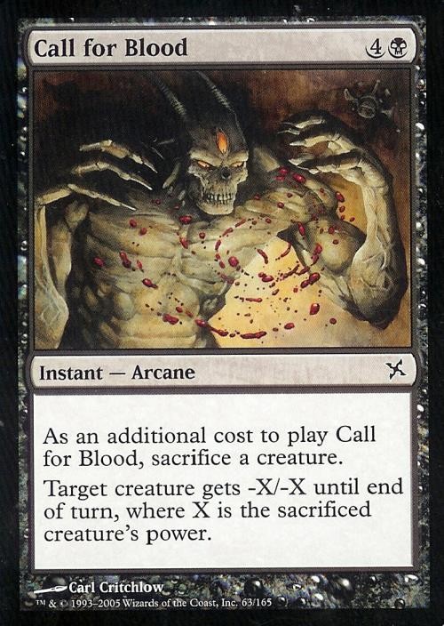 Call for Blood -Foil Medium Play MTG Betrayers of Kamigawa