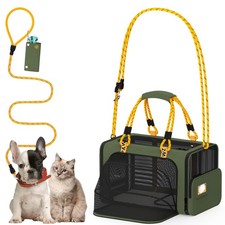 Expandable Pet Carrier Airline Approved, 18" 11" 11" Small Dog Carriers, Coll...
