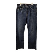 Levi's 527 Slim Boot Cut Dark Wash Blue Denim Jeans Men's W36 L34 Waterless