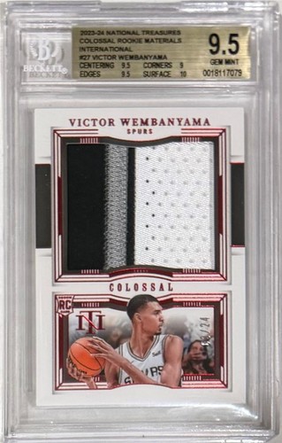 2023-24 Victor Wembanyama National Treasures Patch RC- BGS 9.5 Gem Mint... #3/24