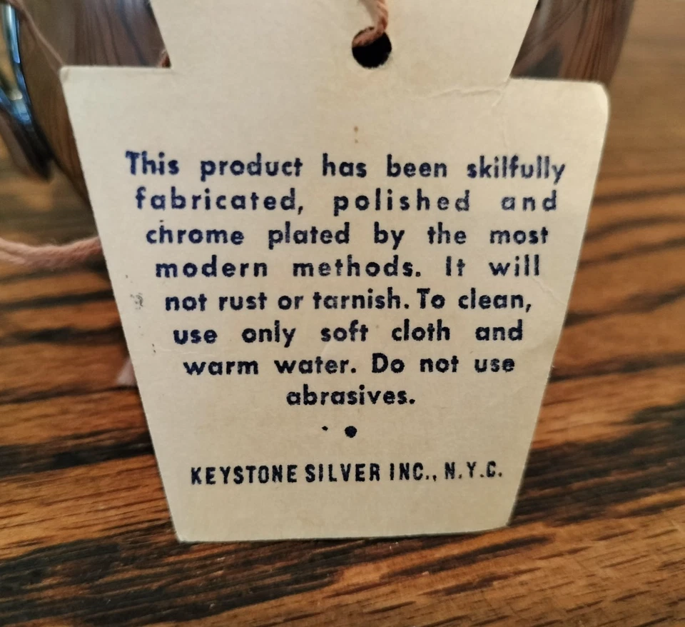 Juego de 3 azucareros y crema Keystoneware vintage con bandeja cromada Foto 4 de 4