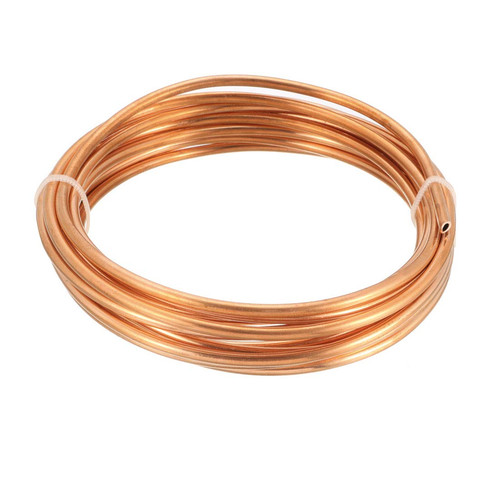 Refrigeration Tubing, 1/8" OD X 5/64" ID X 9.8 Ft Soft Coil Copper Tubing