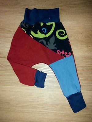 Mitwachs-Hose,FrenchTerry,Handm,längere Bündchen,Kita,Freizeit,Gr.92-104,2.Wahl