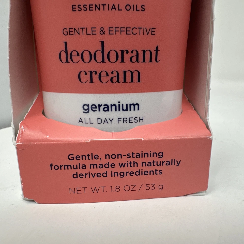 Crema desodorante EO geranio 1,8 OZ rara descontinuada Foto 4 de 4