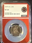 1875 CC Seated Liberty Twenty Cent Piece NGC VF20 🔥ORIGINAL CARSON CITY