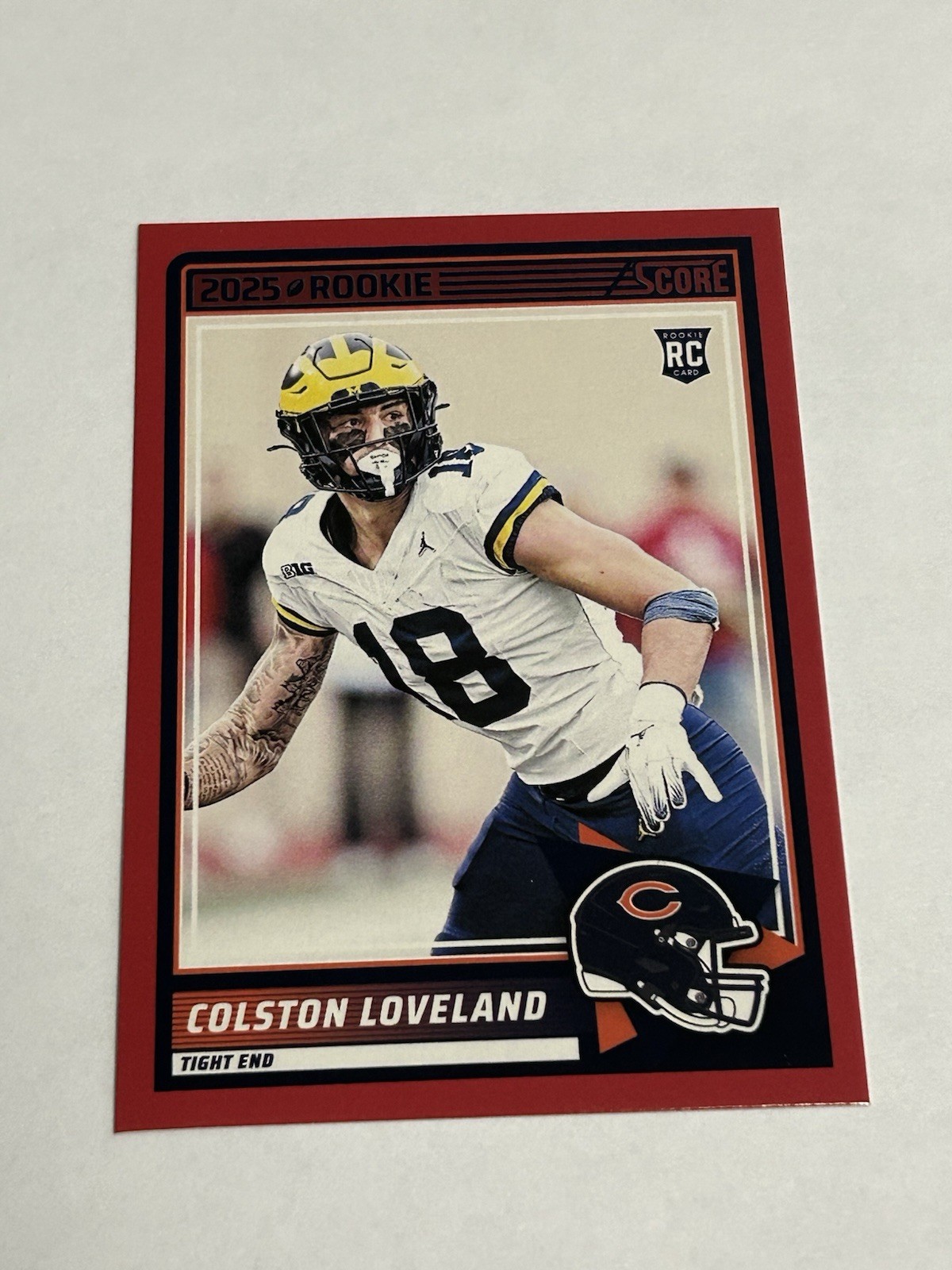 2025 Score - Rookies Colston Loveland #31 Red (RC) Chicago Bears