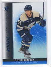 #103 2022-23 SP Rookie Authentics Blue  David Jiricek RC Columbus Blue Jackets