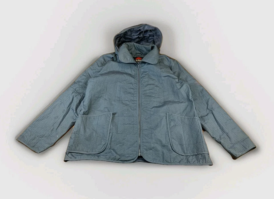 Chaqueta Totes Storm Talla Grande Retazos Acolchada Imitación Piel Forrada Azul *DEFECTO* leer Foto 2 de 4