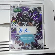 Wild Card Splat 2025 Bhayshul Tuten Rookie Autograph Purple Football Card