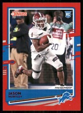 2020 Donruss Press Proof Red #254 Jason Huntley Detroit Lions TW3434