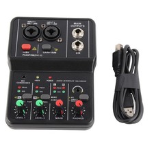 14 10 4.4cm 2-Channel Sound Card Audio Mixer For USB Convenient Power Supply