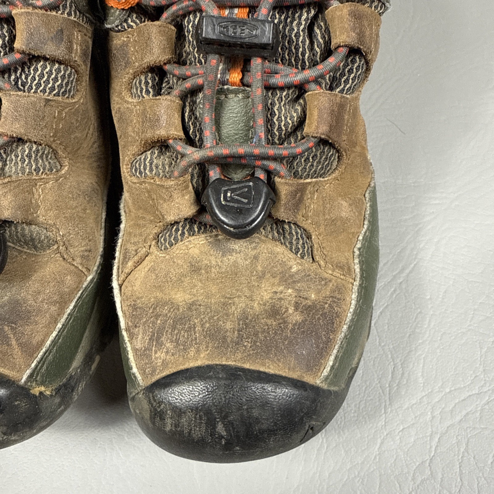 Stivali da trekking impermeabili Keen Targhee Mid bambini piccoli taglia 12 US marrone verde campeggio