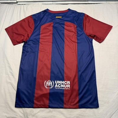 FC Barcelona Jersey Mens Medium Blue Red La Liga Soccer Nike Dri