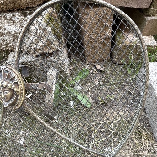 Antik Vintage Messing Herz verziert Feuerschutz, 20" x 15" x 4,5", verzierte Mitte - Bild 7 von 12