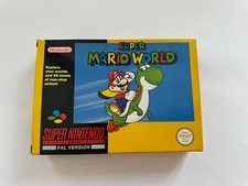 Super Mario World PAL Yellow Box Release SNES Super Nintendo