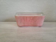 Vintage Pyrex Flamingo Pink 502 Refrigerator Dish with Lid