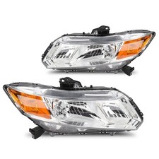 For 2012-2015 Honda Civic 4Dr Headlights Assembly Pair Left+Right Side Headlamp