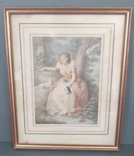 Antique engraving Richard Cosway Mrs Fitzherbert by John Conde 1792 original