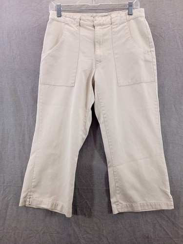 Old Navy capris Women 8 tan off white Pants clam diggers Straight Leg  Ladies | eBay