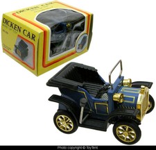 Dicken Car lever-pull old-timey mechanical toy jalopy with box