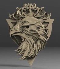 3D STL Model DECORATIVE EAGLE for CNC Router 3D Printer Engraver Carving Aspire
