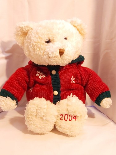 Dillards White Bear Christmas 17Plush Stuffed Toy Hooded Red/Green Knit  Sweater | eBay
