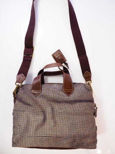 Borsa Paul Smith Folio marrone pied de poule tuta giacca design molto rara - Foto 13 di 23