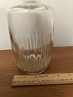 Vintage glass decanter with stopper, embossed ribbed clear glass bottle — photo 5