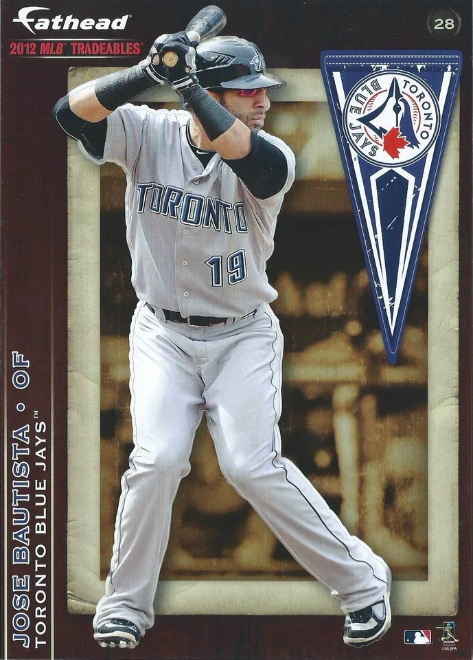 PEGATINA EXTRAÍBLE JOSE BAUTISTA TORONTO BLUE JAYS FATHEAD INTERCAMBIABLES 2013 #31 Foto 3 de 4