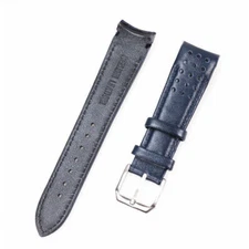 For Seiko Sportura Chronograph/Kinetic Starp Bracelet Leather Watch Band 21mm