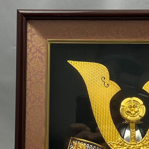 Glass Framed SAMURAI WARRIOR GENERAL NOBUNAGA Shadow Box KABUTO Replica Helmet - Picture 2 of 12