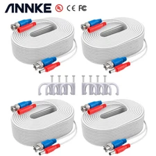 ANNKE 25/60/100ft Extension Cord Security Camera System Video DC Power Cable BNC