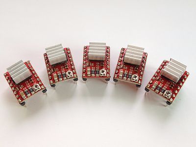 5x 8825 Schrittmotor Treiber Shield für RAMPS 1.4 | DRV8825 | mit Kühlkörpern