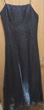 Onyx Nite Bluish/Gray Embellished Strapless Evening Dress~ Size 12