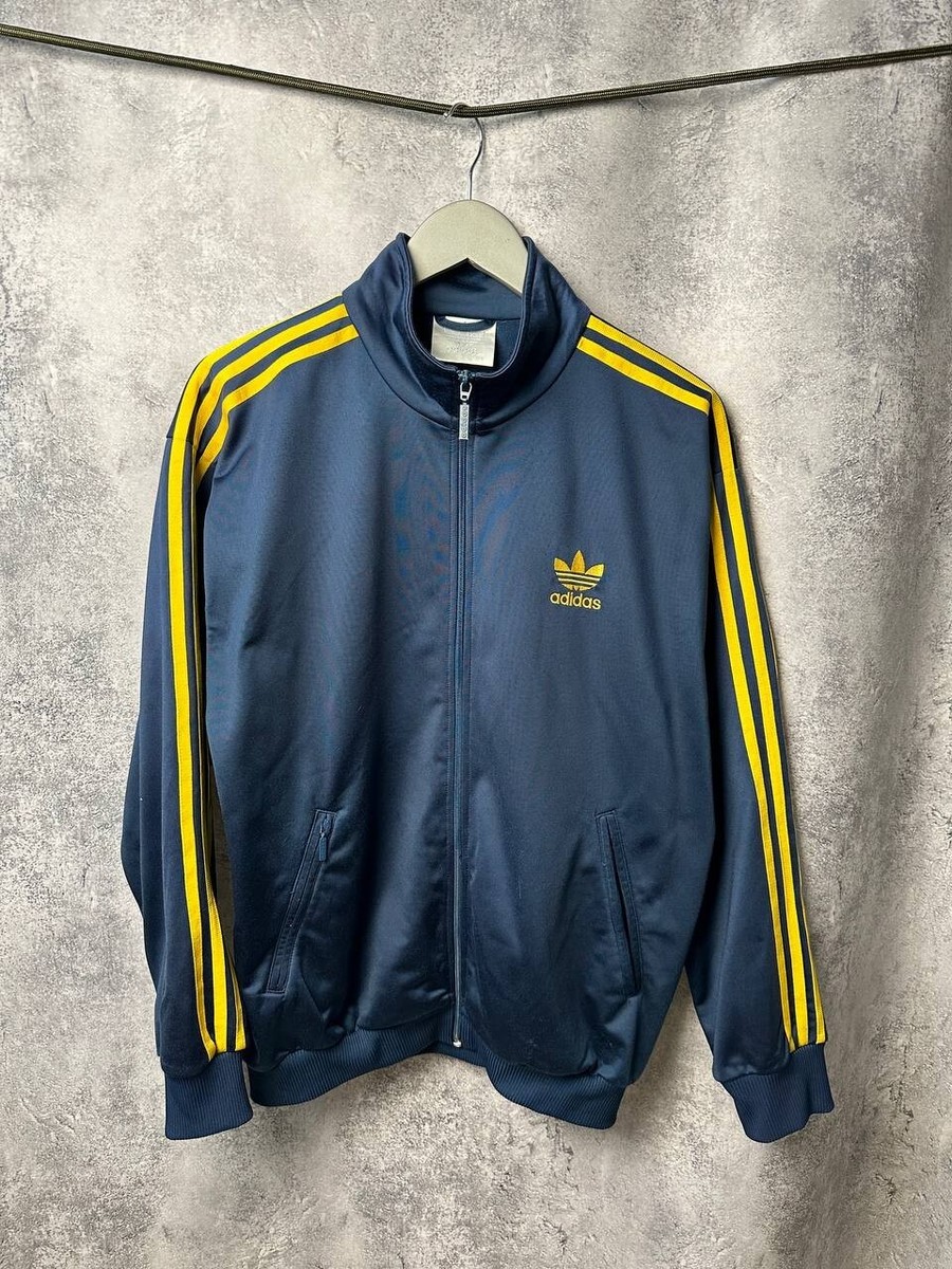 Adidas Originals Trefoil Vintage 90s Blue Neon Yellow Track Adidas Originals Trefoil Vintage 90s Blue Neon Yellow Track
