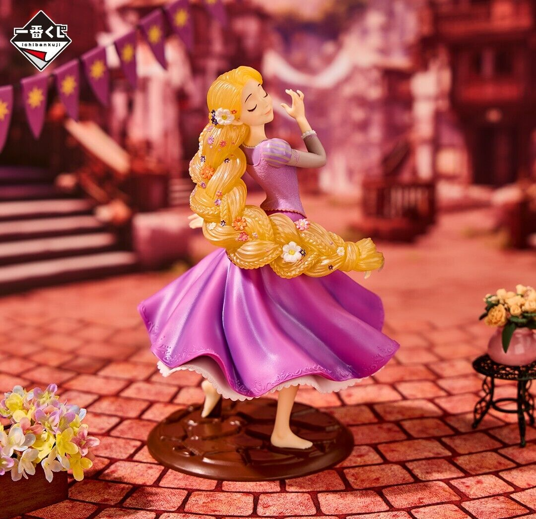 RARE Disney Princess Blooming Melodies Kuji Rapunzel Figure LO ver