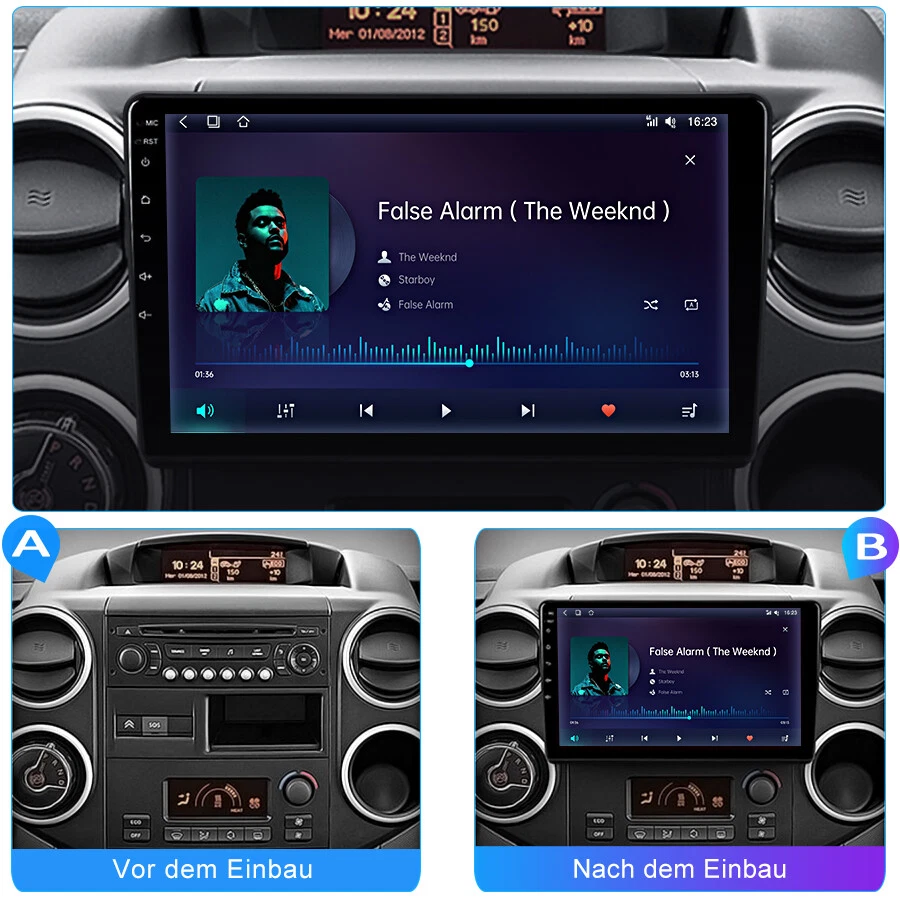 32G Für Citroen Berlingo B9 2008-2019 Android 13 Autoradio CarPlay GPS Navi RDS - Bild 2 von 4