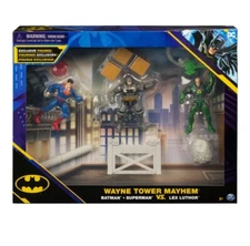 DC Comics Wayne Tower Mayhem Action Figure Playset with Batman Superman & Lex