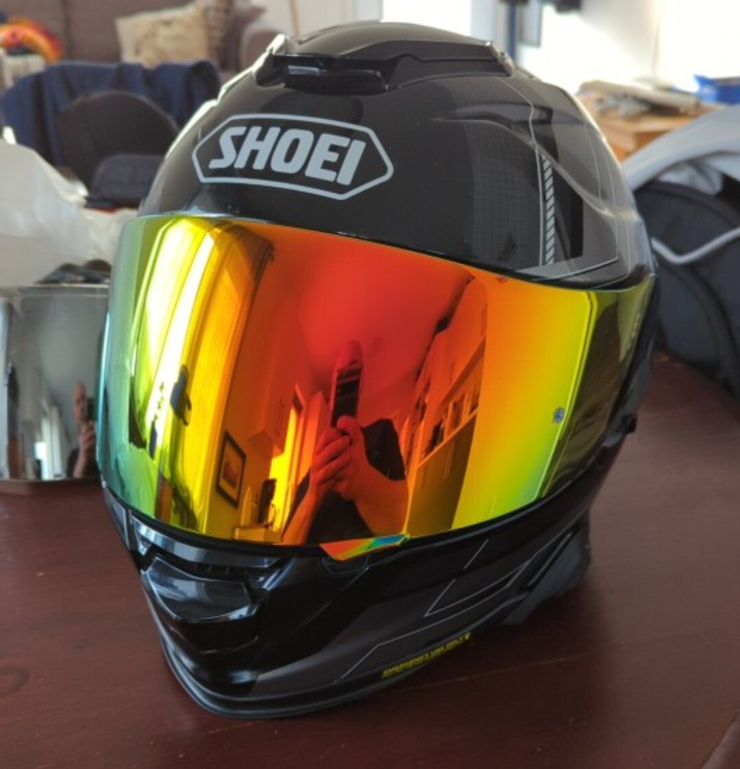 Visor For SHOEI GTAir GTAir Neotec red Gold 15 Day Delivery