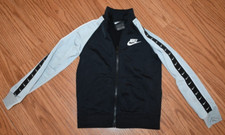 Vintage Nike Toddler 4T Zip Up Windbreaker Jacket Black All Over Logo
