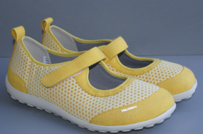 HELVESKO Ballerina Sommerschuhe Mod.TYA gelb weiß Gr. 40 /UK 6,5 TOP NP 119,--  