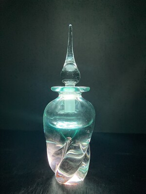 Hand Blown Glass Perfume Bottle by Artist Retails $100
