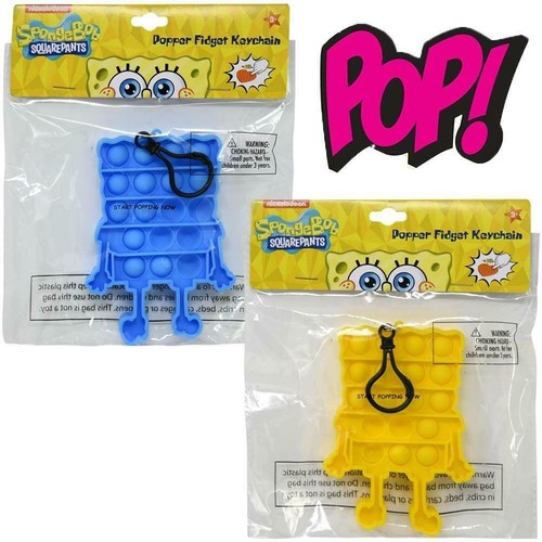 2er-Pack SpongeBob Push Pop Pop Blase Fidget Spielzeug, Silikon Squeeze Sensorische Werkzeuge