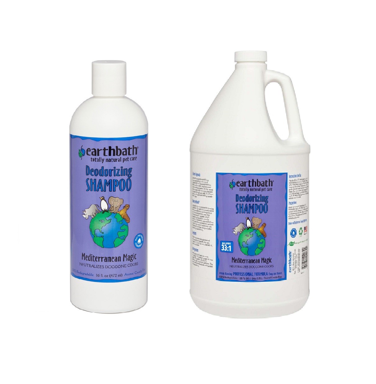 Earth Friendly Mediterranean Magic Gentle Deodorizing Dog Shampoo 16oz or Gallon