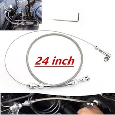 Universal 24 Stainless Steel Throttle Cable Braided For Ford Gm Mustang 302 Universal 24 Stainless Steel Throttle Cable Braided For Ford Gm Mustang 302
