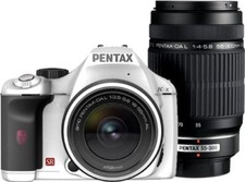 PENTAX Digital SLR Camera 12.4MP K-xWZK WH Double Zoom Kit White PENTAX K