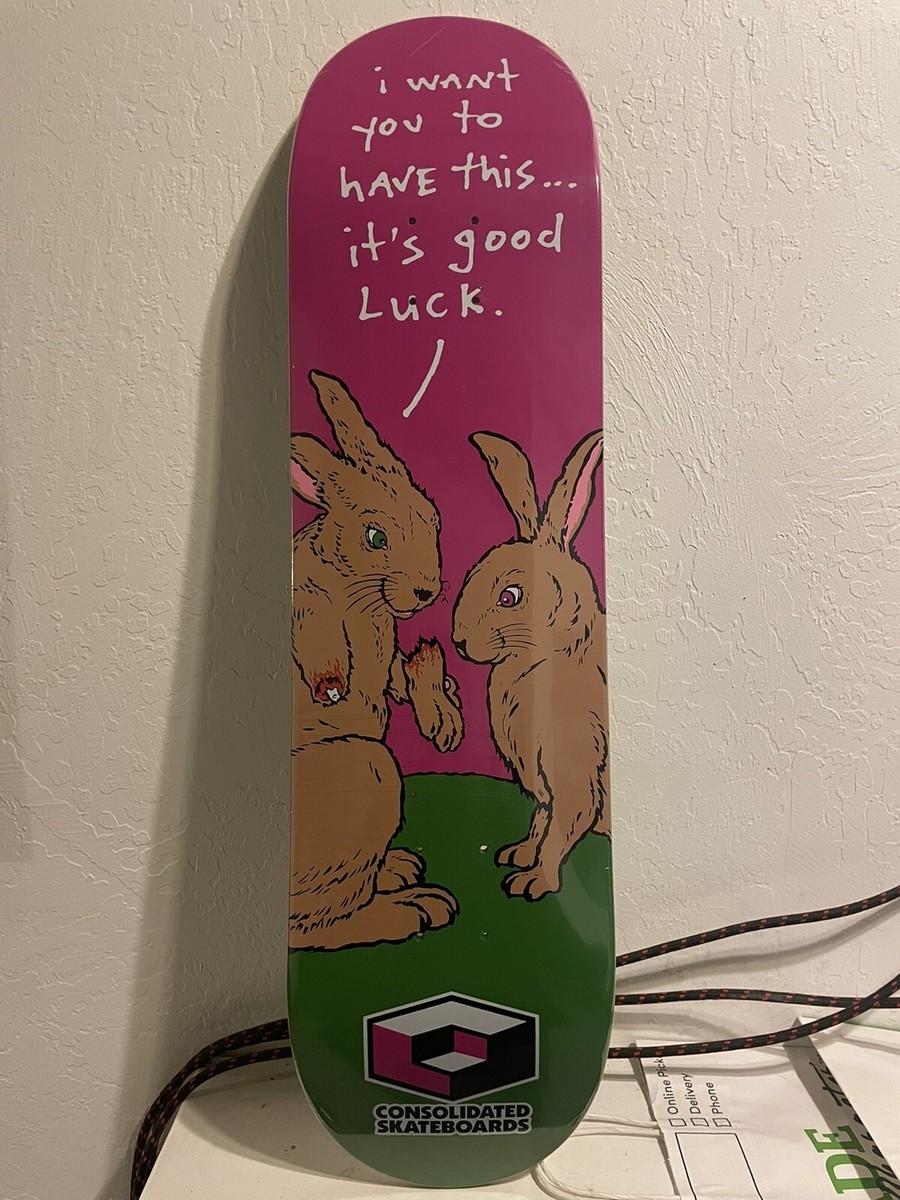 ♦︎ GOOD LUCK!! Consolidated Good Luck Rabbits Foot 8.25 Rare Skateboard