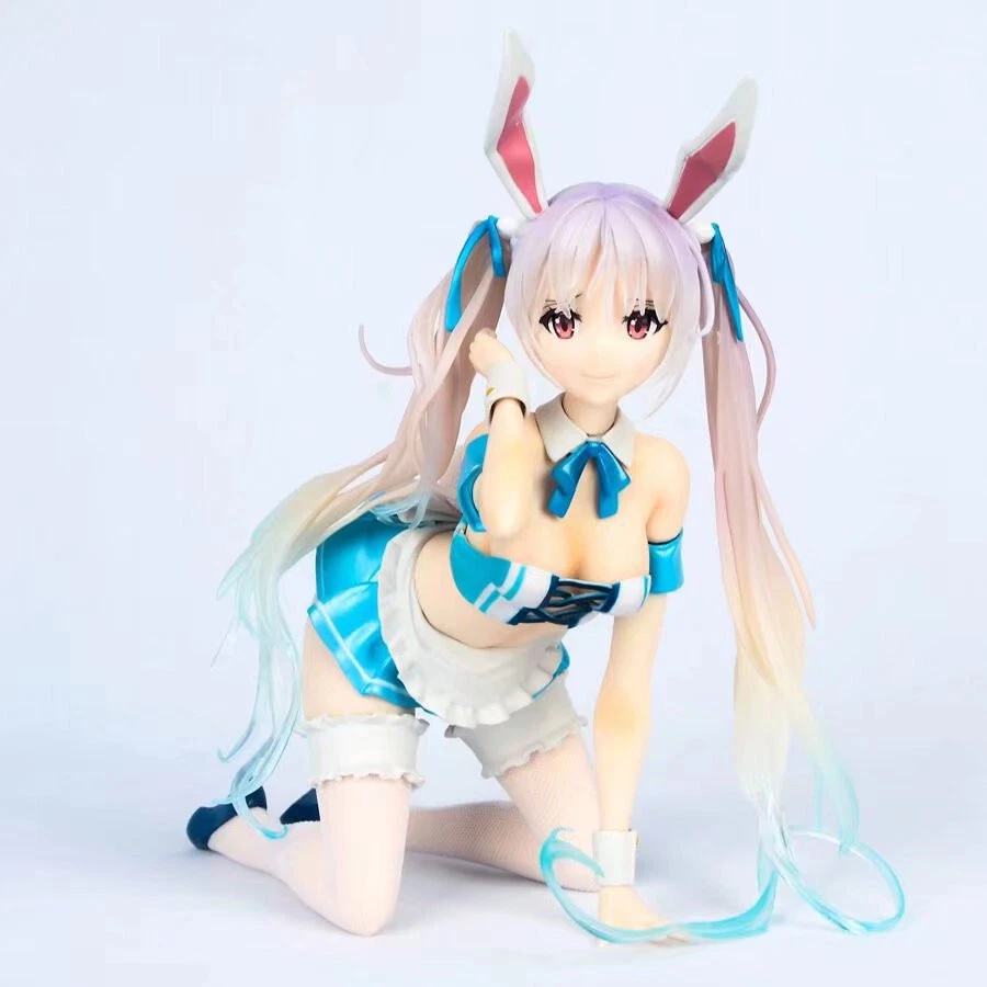 Hot! Anime Chris Aqua Blue Bunny 1/4 Scale Ver. PVC Figure Statue New No Box